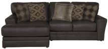 Jackson 4378/42/75-09 Jackson 4378/42/75-09 Denali - 2 Piece Italian Leather Match Sofa Chaise With Left Side Facing Chaise - Chocolate