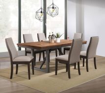 CoasterEssence 106581-S7G Spring Creek - 7 Piece Rectangular Dining Table Set - Taupe