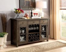 Furniture of America CM3465SV Paulina - Server - Rustic Walnut