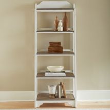 Liberty Furniture 244-BK201 Magnolia Manor - Leaning Pier Bookcase - Antique White