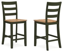 Signature Design by Ashley® D401-124 Gesthaven - Natural / Green - Barstool (Set of 2)