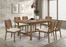 Coaster Fine Furniture 108571-S7 Crestmore - 7 Piece Rectangular Dining Table Set - Walnut