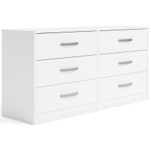 Signature Design by Ashley® EB3477-231 Flannia - White - Six Drawer Dresser - 29'' Height