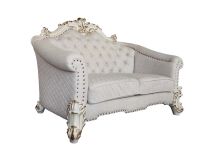 ACME LV01330 Vendom II - Loveseat - Two Tone Ivory Fabric & Antique Pearl Finish