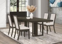 Coaster Fine Furniture 107961-S5 Kelly - 5 Piece Rectangular Dining Table Set - Dark Gray