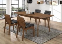 Coaster Fine Furniture 106591-S5K Redbridge - Rectangular 5 Piece Dining Set - Natural Walnut