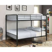 Furniture of America CM-BK928FF-BED Clement - Metal Full Over Full Bunk Bed - Black
