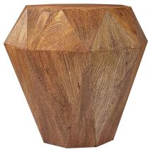 Coaster Fine Furniture 931158 Jacinto - Octagonal Solid Mango Wood Side Table Brown - Natural