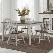 Liberty Furniture 741-CD-5RLS Al Fresco - 5 Piece Rectangular Table Set - Graphite & Whitestone