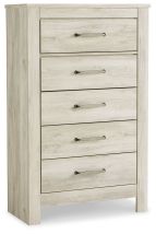 Ashley Furniture B331-46 Bellaby - Five Drawer Chest - Whitewash