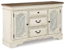 Ashley Furniture D743-60 Realyn - Dining Room Server - Chipped White