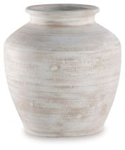 Ashley Furniture A2000788 Ashley Furniture A2000788 Meadie - 12" Vase - Distressed White