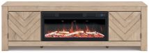 Ashley Furniture W3787W1 Ashley Furniture W3787W1 Cayboni - 71" TV Stand With Electric Fireplace - Tan