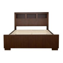CoasterEssence 200719Q Jessica - Wood Queen LED Storage Bookcase Bed - Cappuccino