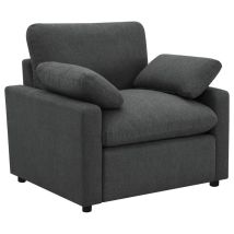 Coaster Fine Furniture 609533P Collins - Upholstered Power Recliner Chair - Dark Gray