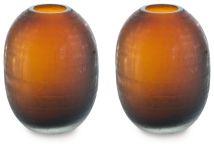 Ashley Furniture A2900001 Ashley Furniture A2900001 Embersen - Vase (Set of 2) 7.75" - Amber