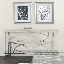 ACME LV02081 Kalan - Sofa Table - Glass & Silver