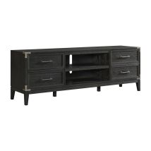 Intercon LG-HT-8428-WST-C Laguna - 84" TV Console - Weathered Steel