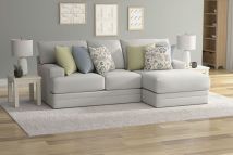 Jackson 2340/46/76-28 Stockbridge - 2 Piece Sofa Chaise With Comfort Coil Seating And 6 Accent Pillows Included (Right Side Facing Chaise) - Slate