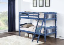 ACME BD00865 Homestead - Twin Over Twin Bunk Bed - Dark Blue Finish