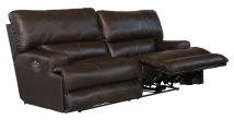 Jackson Furniture Industries 764581-1283/09-3083/09 Wembley - Italian Leather Match Power Lay Flat Reclining Sofa With Power Adjustable Headrest & Lumbar - Chocolate
