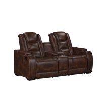New Classic U5483-25-BRN New Classic U5483-25-BRN Chester - Reclining Console Loveseat - Brown
