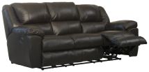 Jackson Furniture Industries 649145-1284/29-3084/29 Jackson Furniture Industries 649145-1284/29-3084/29 Transformer II - Power Ultimate Sofa With 3 Recliners & Drop Down Table - Chocolate Top Grain Italian Leather Match