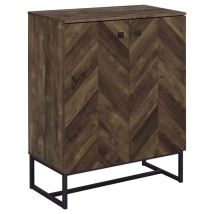 CoasterEveryday 959639 Carolyn - 2 Door Engineered Accent Wood Cabinet - Rustic Oak