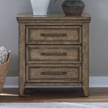 Liberty Furniture 930-BR61 Carolina Park - Nightstand With Charging Station - Amber Brown