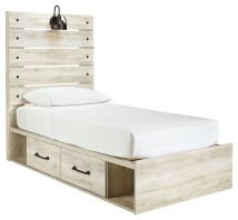Ashley Furniture B192B13 Ashley Furniture B192B13 Cambeck - Twin Panel Bed With Side Storage Drawers - Whitewash