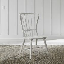 Liberty Furniture 237-C1000S River Place - Windsor Back Side Dining Chair - Riverstone White & Tobacco