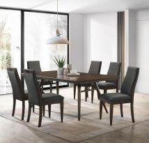 CoasterEssence 115271-S7 Wes - 7 Piece Rectangular Dining Table Set - Dark Walnut