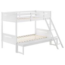 CoasterEveryday 405052WHT Littleton - Wood Twin Over Full Bunk Bed - White
