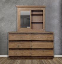 Furniture of America CM7623SM Coimbra - Cabinet Mirror - Rustic Natural Tone