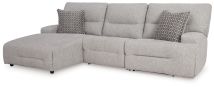 Ashley Furniture 93605S7 Ashley Furniture 93605S7 Acklen Place - 3-Piece Power Reclining Sectional With LAF Power Reclining Back Chaise - Pewter