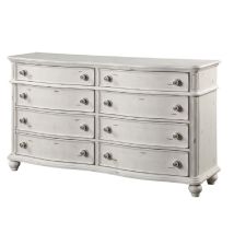 ACME BD01436 Jaqueline - Dresser - Light Gray Linen & Antique White Finish