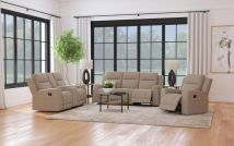 Coaster Fine Furniture 610281-S3 Brentwood - 3 Piece Upholstered Reclining Sofa Set - Taupe