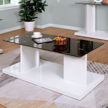 Furniture of America CM4567WH-C Mannedorf - Coffee Table - Black / White