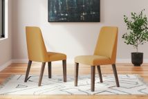 Ashley Furniture D615-04 Ashley Furniture D615-04 Lyncott - Dining Uph Side Chair (Set of 2) - Mustard / Brown