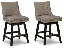 Signature Design by Ashley® D380-424 Tallenger - Light Gray - UPH Swivel Barstool (Set of 2)