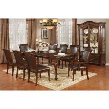 Furniture of America CM3453T Sylvana - Dining Table - Brown Cherry / Espresso