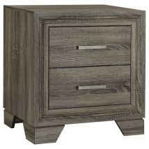 Coaster Fine Furniture 223342 Wright - 2-Drawer Nightstand Bedside Table - Brown Oak