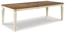Ashley Furniture D743-45 Realyn - Rectangular Dining Room Extension Table - Chipped White