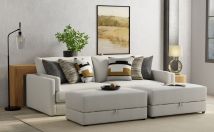 Jackson 2405/36/37/77-11 Trevor - 2 Piece Extra Deep Oversized Sofa With 2 Included Storage Cocktail Ottoman - Chalk