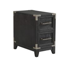 Intercon LG-TA-2414-WST-C Laguna - Chairside Table - Weathered Steel