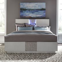 Liberty Furniture 946-BR-CPB Mirage - California King Panel Bed - Wirebrushed White