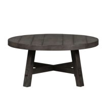 Liberty Furniture 406-OT1013 Modern Farmhouse - Splay Leg Round Cocktail Table - Dusty Charcoal