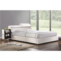 ACME 20417EK Manjot - Eastern King Bed - White PU
