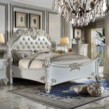 ACME BD01504CK Vendome - Ck Bed - PU & Antique Pearl Finish