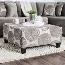 Furniture of America SM5142GY-OT Bonaventura - Ottoman - Gray / Pattern